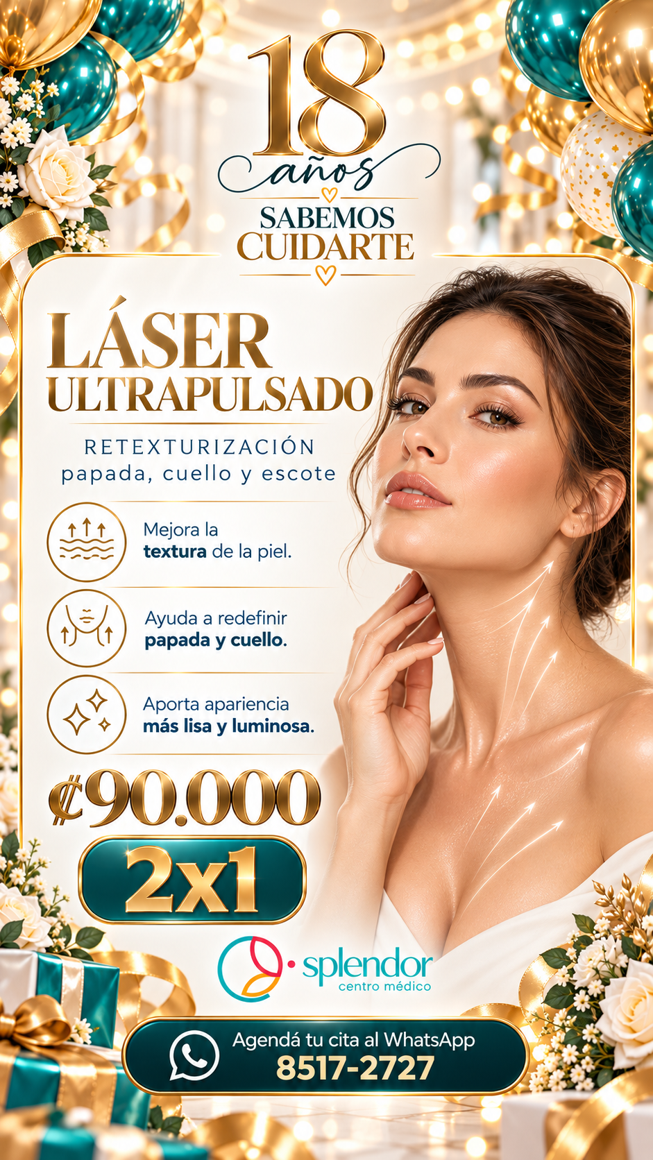 Láser Ultrapulsado retexturización (Papada, cuello y escote)